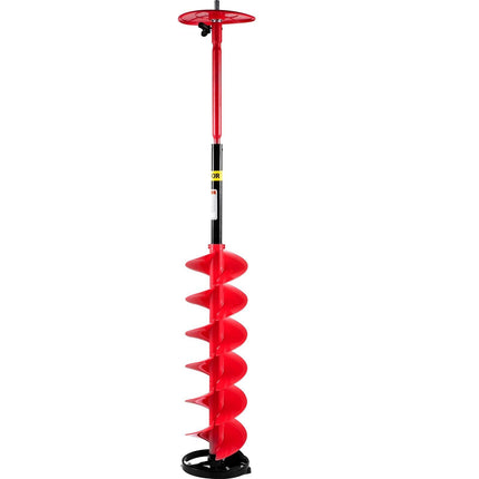 Ice Drill Auger, 8"" Diameter Nylon Ice Auger, 39"" Length Ice Auger Bit,Auger Drill with 11.8"" Extension Rod,Auger Bit with Drill Adapter,Top Plate & Blade Guard for Ice Fishing Ice Burrowing.