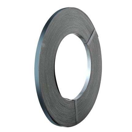 Packaging Steel Strapping Roll, 500 m Length x 19 mm Width x 0.55 mm Thickness, 770 kg Break Strength, Heavy Duty Banding Pallet Strap Coil, Portable Strong Banding Packing Metal Straps, Black.