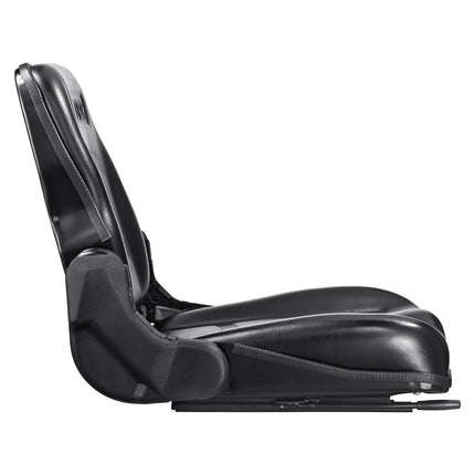 Universal Forklift Seat, Fold Down Tractor Seat with Adjustable Angle Back and Micro Switch, 16-34 cm Extended Slot Comfortable Forklift Seat for Tractor Loader Excavator.