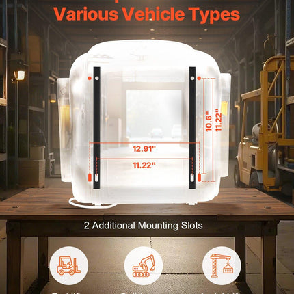 Universal Forklift Seat, Tractor Suspension Seat with Adjustable Back, Armrest, Headrest & Safety Belt, Secure Fold Down Tractor Seat with Micro Switch, Lawnmower Seat for Skid Loader Bulldozer.