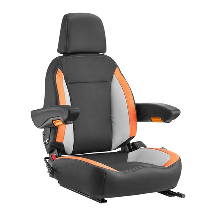 VEVOR Forklift Seat Mower Tractor Seat Adjustable Back Seatbelt & Headrest.