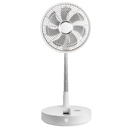 VEVOR 12 Inch Foldable Oscillating Standing Fan with Remote Control, 4 Speed Adjustable Portable Desk Quiet Fan, 7200mah Rechargeable USB Small Fan, Folded Rotating Floor Fan for Bedroom Office Travel.