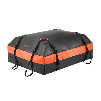Car Rooftop Cargo Carrier Bag, 15 Cubic Feet Car Roof Cargo Carrier, 100% Waterproof Heavy Duty 840D PVC Roof Luggage Bag for All Vehicle with/without Rack- with Lock, Non-Slip Mat, 4 Door Hooks.