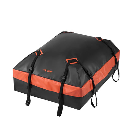 Car Rooftop Cargo Carrier Bag, 15 Cubic Feet Car Roof Cargo Carrier, 100% Waterproof Heavy Duty 840D PVC Roof Luggage Bag for All Vehicle with/without Rack- with Lock, Non-Slip Mat, 4 Door Hooks.