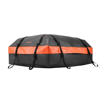 Car Rooftop Cargo Carrier Bag, 15 Cubic Feet Car Roof Cargo Carrier, 100% Waterproof Heavy Duty 840D PVC Roof Luggage Bag for All Vehicle with/without Rack- with Lock, Non-Slip Mat, 4 Door Hooks.