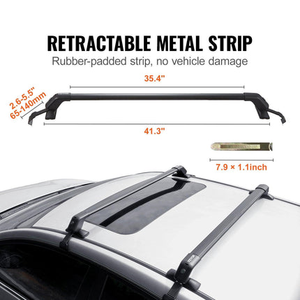 VEVOR Universal Roof Rack Crossbar for Naked Roof Vehicle Aluminum with Lock.