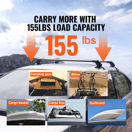 VEVOR Universal Roof Rack Crossbar for Naked Roof Vehicle Aluminum with Lock.