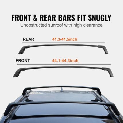 VEVOR Roof Rack Cross Bars, Compatible with Toyota RAV4 2020-2023, 160lbs Load Capacity, Aluminum Anti-Rust Crossbars with Locks, Rooftop Cargo Bag Luggage Carrier (Not Fit for Adventure/TRD Off-Road).