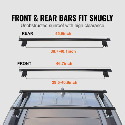 VEVOR Roof Rack Crossbar for JEEP GRAND CHEROKEE 2011-2021 Aluminum with Lock.