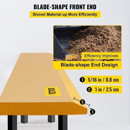 Bucket Cutting Edge, 213x15x1.9 Bucket Edge, Weld-on and Bolt-on Advanced Cutting Edge, 16Mn Carbon-manganese Steel Loader Cutting Edge, Skid Steer Cutting Edge with Paint for Excavator and Load.