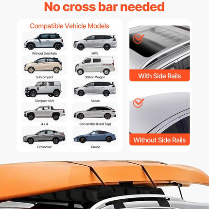 Soft Roof Rack Pads 33in 176lbs Load Capacity for Kayak Canoe Surfboard Luggage.
