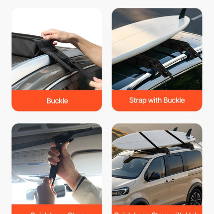 Soft Roof Rack Pads 33in 176lbs Load Capacity for Kayak Canoe Surfboard Luggage.