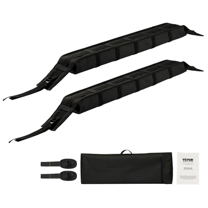 Soft Roof Rack Pads 33in 176lbs Load Capacity for Kayak Canoe Surfboard Luggage.