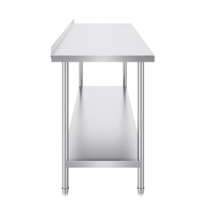 24 x 72 x 36 Inch Stainless Steel Work Table, Commercial Food Prep Worktable Heavy Duty Prep Worktable, Metal Work Table with Adjustable Height for Restaurant, Home and Hotel.