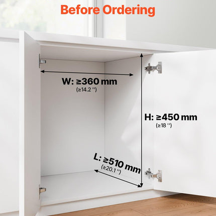 Pullout Trash Can for Kitchen Cabinets, 20+10+10L Double Under Sink Garbage Waste Recycling Bin, Under Mount Waste Container, with Heavy Duty Metal Full Extension Sliding System and Handle.