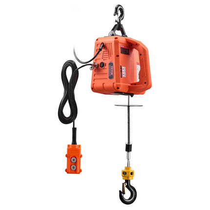3-in-1 Electric Hoist Winch, 700 kg Capacity, 1500W Portable Power Winch Crane, 7.6 m Lifting Height, 5 m/min with Manual, Wired and Wireless Remote Control for Factory, Warehouss, Garage.
