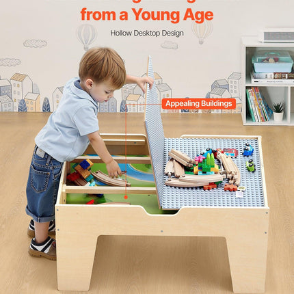 Multi-Purpose Activity Play Table 290 Building Bricks & 30 PCS Accessories.