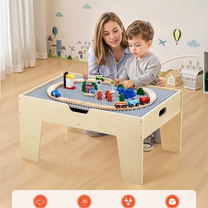 Multi-Purpose Activity Play Table 290 Building Bricks & 30 PCS Accessories.