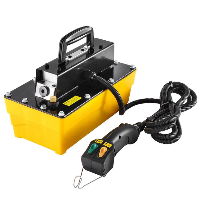10,000PSI Air Hydraulic Pump, 2.3 L Reservoir, NPT 3/8 In Oil Outlet, NPT 1/4 In Inlet, Air Actuated Foot Pump with Remote Control Actuator, for Automobile Frame Machine & Hydraulic Press.