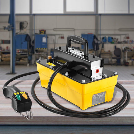 10,000PSI Air Hydraulic Pump, 2.3 L Reservoir, NPT 3/8 In Oil Outlet, NPT 1/4 In Inlet, Air Actuated Foot Pump with Remote Control Actuator, for Automobile Frame Machine & Hydraulic Press.