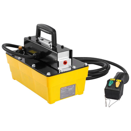 10,000PSI Air Hydraulic Pump, 2.3 L Reservoir, NPT 3/8 In Oil Outlet, NPT 1/4 In Inlet, Air Actuated Foot Pump with Remote Control Actuator, for Automobile Frame Machine & Hydraulic Press.