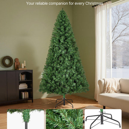 Christmas Tree, 1.8m Artificial Xmas Tree, Full Holiday Decor Trees with 1250 Branch Tips & Sturdy Metal Base for Home Party Office Decoration.
