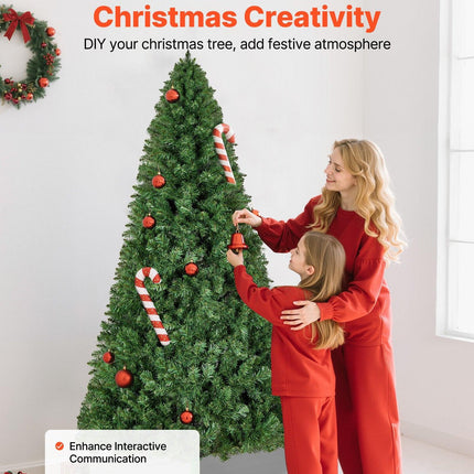 Christmas Tree, 1.8m Artificial Xmas Tree, Full Holiday Decor Trees with 1250 Branch Tips & Sturdy Metal Base for Home Party Office Decoration.