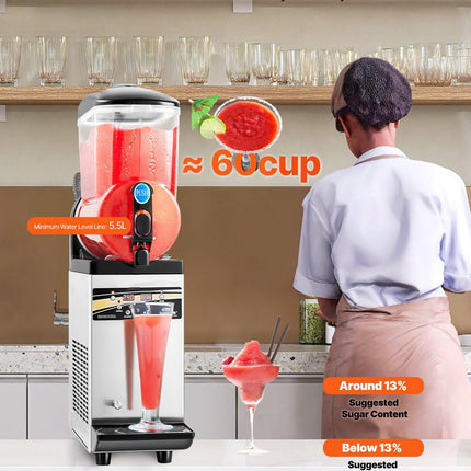 VEVOR Commercial Slushy Machine 15L Margarita Smoothie Frozen Drink Maker.