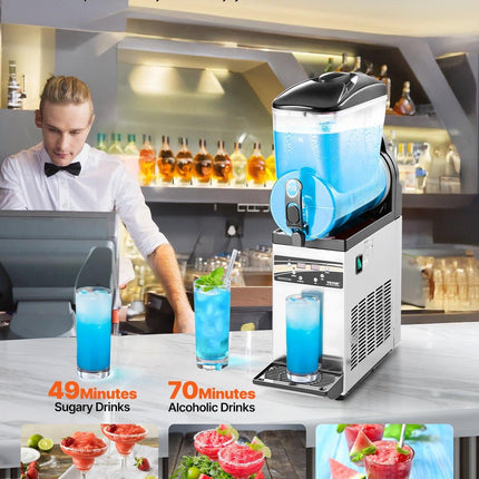VEVOR Commercial Slushy Machine 15L Margarita Smoothie Frozen Drink Maker.