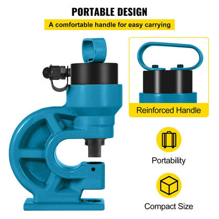 CH-60 Hydraulic Hole Punching Tool 31T Hole Digger Force Puncher Smooth Hole Puncher for Iron Plate Copper Bar Aluminum Stainless Steel.