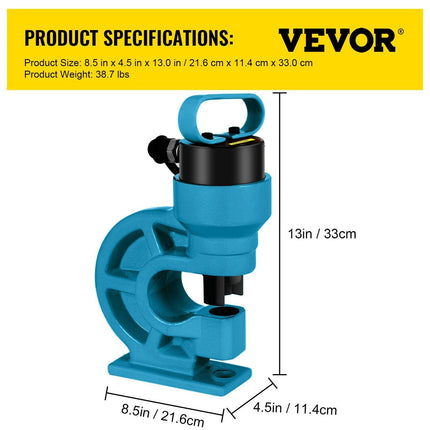 CH-60 Hydraulic Hole Punching Tool 31T Hole Digger Force Puncher Smooth Hole Puncher for Iron Plate Copper Bar Aluminum Stainless Steel.