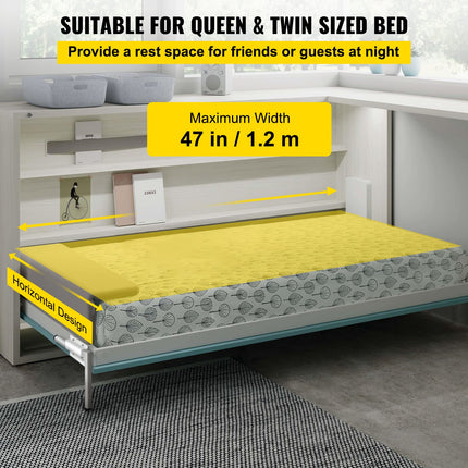 DIY Murphy Bed Springs Mechanism Hardware Kit Horizontal for Twin Size Bed.