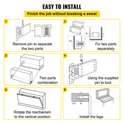 DIY Murphy Bed Springs Mechanism Hardware Kit Horizontal for Twin Size Bed.