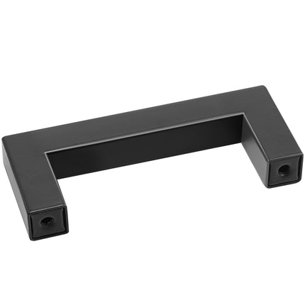 10 Pack Cabinet Pulls, 3in / 76mm Center to Center Slim Square Kitchen Cabinet Drawer, Stainless Steel Modern Kitchen Cupboard Door Handles for Kitchen Bathroom Bar Hardware Matte Black.
