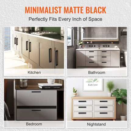 30 Pack Cabinet Pulls, 3in / 76mm Center to Center Slim Square Kitchen Cabinet Drawer, Stainless Steel Modern Kitchen Cupboard Door Handles for Kitchen Bathroom Bar Hardware Matte Black.