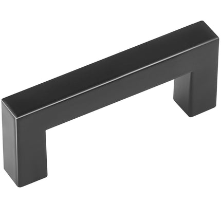 30 Pack Cabinet Pulls, 3in / 76mm Center to Center Slim Square Kitchen Cabinet Drawer, Stainless Steel Modern Kitchen Cupboard Door Handles for Kitchen Bathroom Bar Hardware Matte Black.