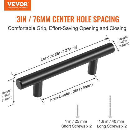 30 Pack Cabinet Pulls, 3in / 76mm Center to Center Slim Kitchen Cabinet Drawer, Stainless Steel Modern Kitchen Cupboard Door Handles for Kitchen Bathroom Bar Hardware Matte Black.