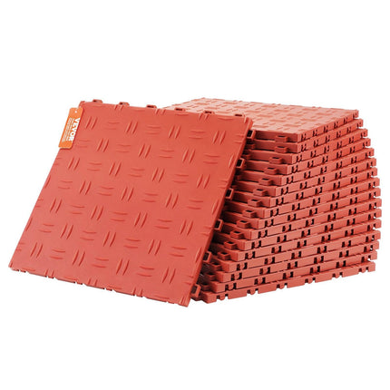 Garage Tiles Interlocking 12x12 in 50 Pack Garage Flooring Tiles Red.