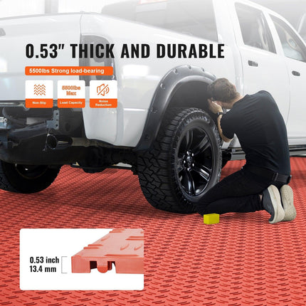 Garage Tiles Interlocking 12x12 in 50 Pack Garage Flooring Tiles Red.