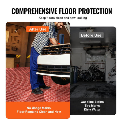 Garage Tiles Interlocking 12x12 in 50 Pack Garage Flooring Tiles Red.