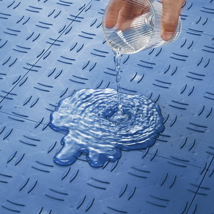 Garage Tiles Interlocking 12x12 in 25 Pack Garage Flooring Tiles Blue.