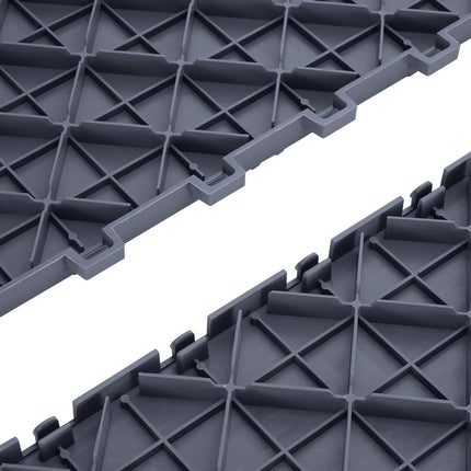 Garage Tiles Interlocking, 12 x 12 x 0.53 inch 25 Pack Garage Floor Covering Tiles, Non-Slip Double-Sided Texture Garage Flooring Tiles, for Garages, Basements, Repair Shops, Graphite Gray.