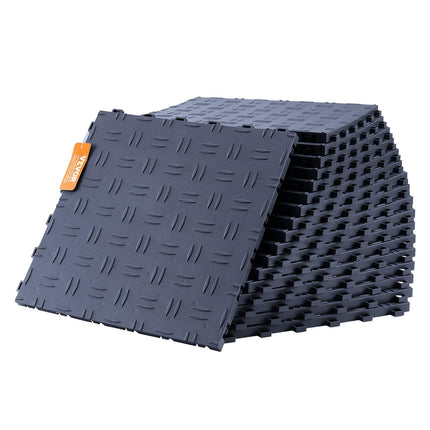 Garage Tiles Interlocking, 12 x 12 x 0.53 inch 50 Pack Garage Floor Covering Tiles, Non-Slip Double-Sided Texture Garage Flooring Tiles, for Garages, Basements, Repair Shops, Graphite Gray.