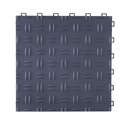 Garage Tiles Interlocking, 12 x 12 x 0.53 inch 50 Pack Garage Floor Covering Tiles, Non-Slip Double-Sided Texture Garage Flooring Tiles, for Garages, Basements, Repair Shops, Graphite Gray.