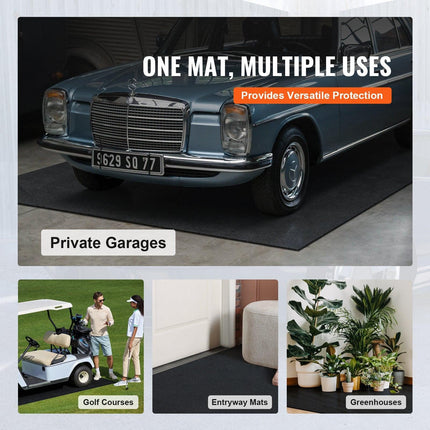 Waterproof Garage Floor Mat for Under Car, 914.4x1524 MM Compact Size Heavy Duty Containment Mat with Strong Grip, Protects Garage Floor from Water, Mud and Oil, For Garages,Greenhouses,Entrance.