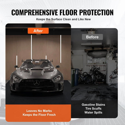 Waterproof Garage Floor Mat for Under Car, 914.4x1524 MM Compact Size Heavy Duty Containment Mat with Strong Grip, Protects Garage Floor from Water, Mud and Oil, For Garages,Greenhouses,Entrance.