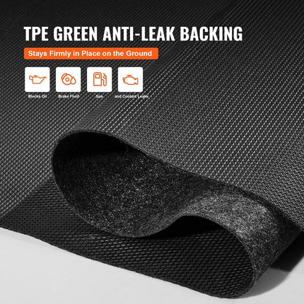 Waterproof Garage Floor Mat for Under Car, 914.4x1524 MM Compact Size Heavy Duty Containment Mat with Strong Grip, Protects Garage Floor from Water, Mud and Oil, For Garages,Greenhouses,Entrance.
