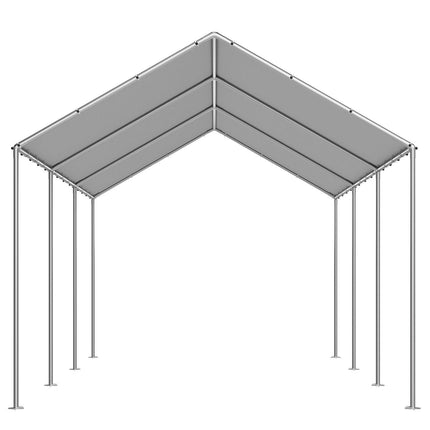 Carport Replacement Canopy, 6 x 3 m Potable Garage Tent Top Tarp, UV-Resistant & Waterproof Car Shelter Tarp, Heavy Duty Car Port Cover with Ball Buggees, Grey, Frame Not Included.