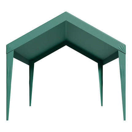 Carport Replacement Canopy, 6 x 3 m Potable Garage Tent Top Tarp, UV-Resistant & Waterproof Car Shelter Tarp, Heavy Duty Car Port Cover with Ball Buggees, Dark Green, Frame Not Included.