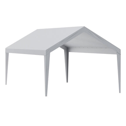 Carport Replacement Canopy Cover 12 x 20 ft, Garage Top Tent Shelter Tarp Heavy-Duty Waterproof & UV Protected, Easy Installation with Ball Bungees,Grey (Only Top Cover, Frame Not Include).
